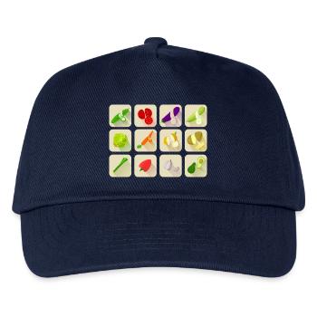 paprika chilli chili pepper citrus veggie gemuese - Kinder Basecap - Navy - Vorne