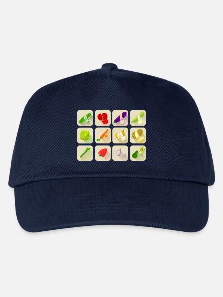 paprika chilli chili pepper citrus veggie gemuese - Kinder Basecap - Navy