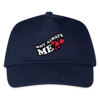 Why Always Me - Kinder Basecap - Navy - Vorne