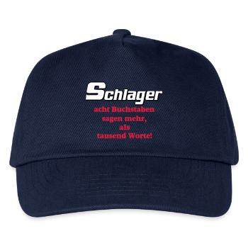 Schlager Party , Schlager Musik , Schlager Worte - Kinder Basecap - Navy - Vorne