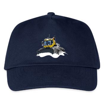 gelber Schneeschaufelschnee - Kinder Basecap - Navy - Vorne