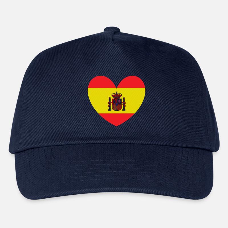 Drapeau du cœur de l’Espagne - Casquette de baseball Enfant - marine
