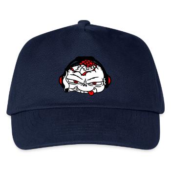 Cool DJ Zombie Untot Horror Halloween Party Kopf - Kinder Basecap - Navy - Vorne