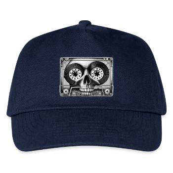 Cassette Skull - Soundtrack des Lebens - Kinder Basecap - Navy - Vorne