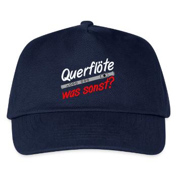 Fanfahrenzug, Spielmannszug,Musikzug,Querflöte (25 - Kinder Basecap - Navy - Vorne