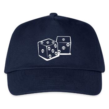 Playing with dice (white) - Kids’ Baseball Cap - navy - Front