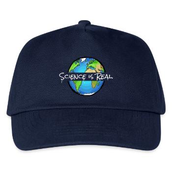 Science is Real | Weltkugel - Kinder Basecap - Navy - Vorne