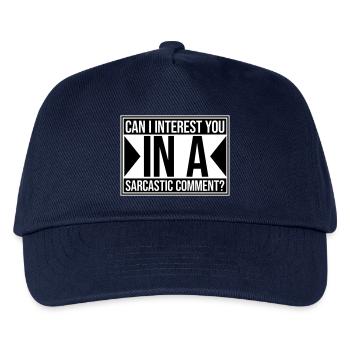 Puis-je vous intéresser à un commentaire sarcastique Lustig - Casquette de baseball Enfant - marine - Devant
