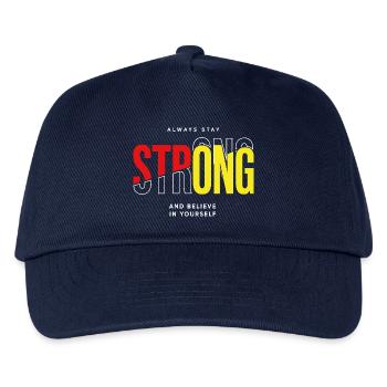 Stay Strong Typo with Confidence - Kids’ Baseball Cap - navy - Front