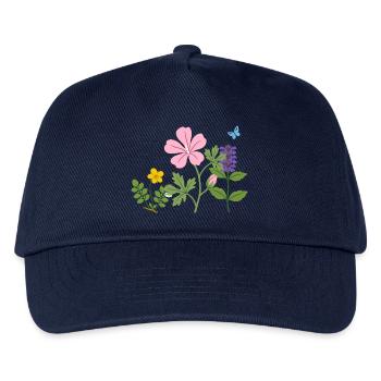 Blumen botanisch Garten Zeichnung Blumenliebhaber - Kinder Basecap - Navy - Vorne