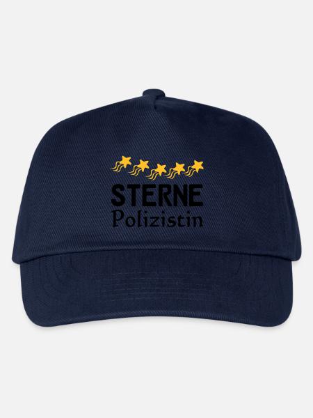 Sterne Polizistin Geschenk - Kinder Basecap - Navy