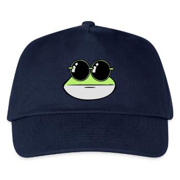 Frosch witzig Sonnenbrille - Kinder Basecap - Navy - Vorne
