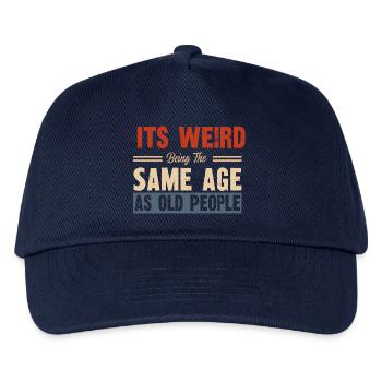 Lustiger Satz über den Lauf der Zeit - Kinder Basecap - Navy - Vorne