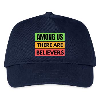 There Are Believers Striped Message - Kids’ Baseball Cap - navy - Front
