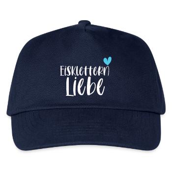 Klettern Eisklettern Liebe Eispickel Geschenk - Kinder Basecap - Navy - Vorne