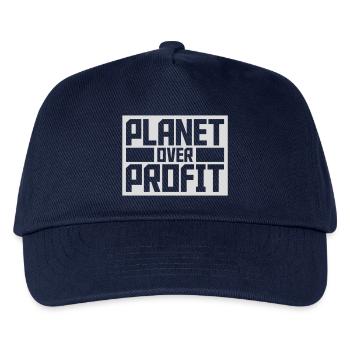 planet over profit Zitat - Kinder Basecap - Navy - Vorne