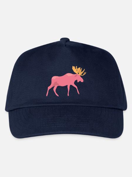 pinker Elch - Kinder Basecap - Navy