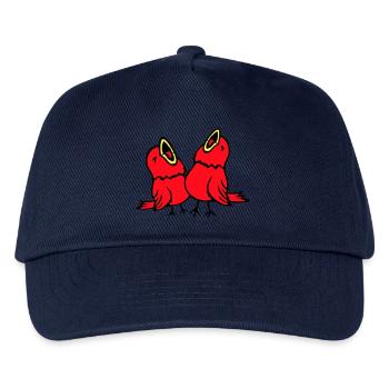 2 Budgies, Songbirds, Sparrows, Chirping Team - Kids’ Baseball Cap - navy - Front