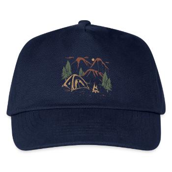Backcountry Camp Night Sketch - Kids’ Baseball Cap - navy - Front