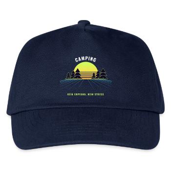 Camping Retro Sonnenuntergang Vintage 80er - Kinder Basecap - Navy - Vorne
