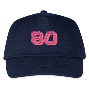 80. 80 JAHRE. 80. JAHRESTAG. 80-JÄHRIGES JUBILÄUM. - Kinder Basecap - Navy - Vorne