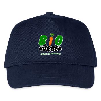 Bio Bürger vegan vegetarisch Spruch Geschenk - Kinder Basecap - Navy - Vorne