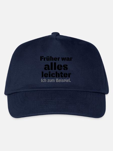 Früher war alles leichter - Kinder Basecap - Navy