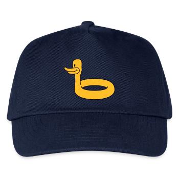 Duck Swimming Ring - Kids’ Baseball Cap - navy - Front
