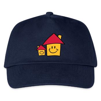 Süße Papa Mama Kind Haus Familie - Kinder Basecap - Navy - Vorne