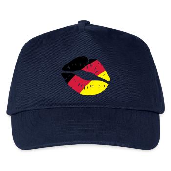 germany kiss lips - Kinder Basecap - Navy - Vorne