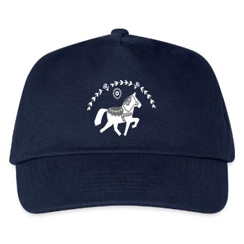 Islandpferd Dalapferd Tölt Schwedenstyle - Kinder Basecap - Navy - Vorne