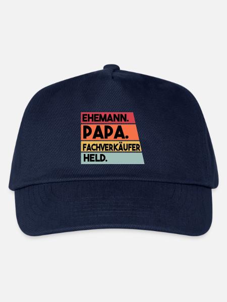 Ehemann Papa Fachverkäufer Held - Kinder Basecap - Navy