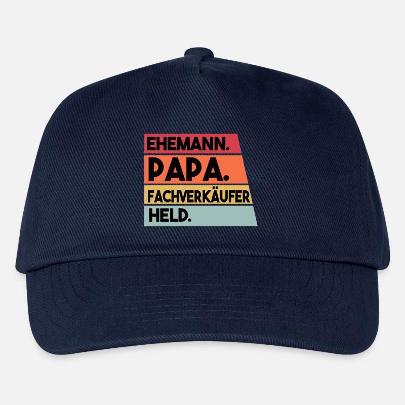 Ehemann Papa Fachverkäufer Held - Kinder Basecap - Navy