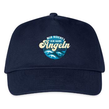 Angler Chaos Motiv Design Fischer angeln Geschenk - Kinder Basecap - Navy - Vorne
