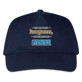 Ich bin nicht langsam – Lustiger Spruch - Kinder Basecap - Navy - Vorne