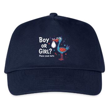 Gender Reveal Boy Or Girl Place Your Bets Baby - Kids’ Baseball Cap - navy - Front