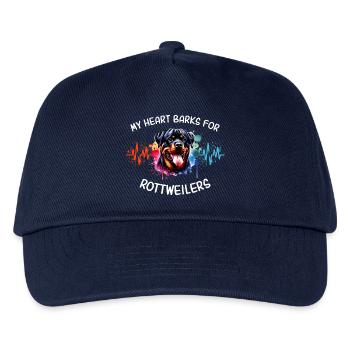 Rottweiler Herzlinie - Kinder Basecap - Navy - Vorne