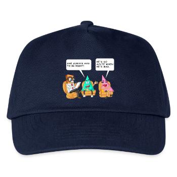Lustiger Mathematik-Technik-Therapie-Witz - Kinder Basecap - Navy - Vorne