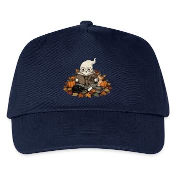 Lesendes Gespenst Halloween Geschenk  - Kinder Basecap - Navy - Vorne