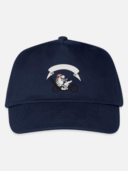Biker sheep with banner - Kids’ Baseball Cap - navy