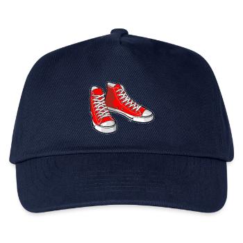 Rote Turnschuhe - Kinder Basecap - Navy - Vorne