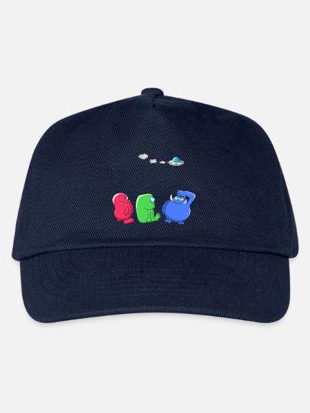 Alien - kleine grüne Männchen - Kinder Basecap - Navy