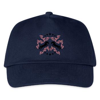 Jumping Unicorns -Springende Einhörner - Kinder Basecap - Navy - Vorne