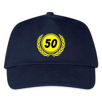 50th Birthday, 50th Anniversary Laurel Wreath(25) - Kids’ Baseball Cap - navy - Front
