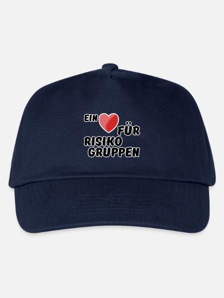 Risikogruppe Spruch Nächstenliebe Herz Virus - Kinder Basecap - Navy