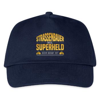 Strassenbauer Superheld - Kinder Basecap - Navy - Vorne