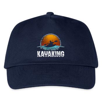 Kajak Kajakfahrer Kajaker - Kinder Basecap - Navy - Vorne