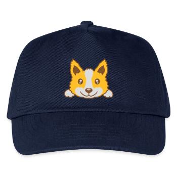 Süßer kleiner Hund Design - Kinder Basecap - Navy - Vorne