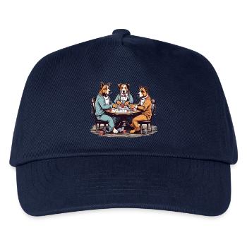 Three Dogs Playing Poker - Kids’ Baseball Cap - navy - Front