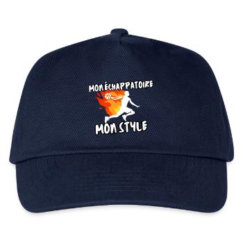 Basketball-Flucht in Flammen - Kinder Basecap - Navy - Vorne